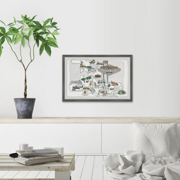 "Vibrant Las Vegas II" Framed Painting Print