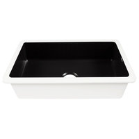 Eden Matte Black Fireclay 31" Single Bowl Undermount Kitchen Sink