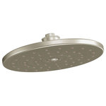 Moen - Moen Waterhill Brushed Nickel 1-Function 10" Diameter Eco Showerhead S112EPBN - Vintage and full of character, Waterhill bath faucets and accessories bring provincial elegance to today's more traditional homes. Period-era details like a gooseneck spout and top finial give each faucet an authentic feel.