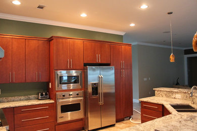 Inspiration for a contemporary kitchen remodel in Charleston