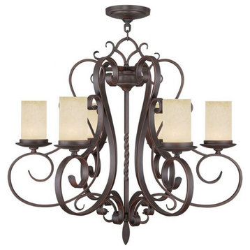 6 Light Chandelier in French Country Style - 29.5 Inches wide by 26.5 Inches