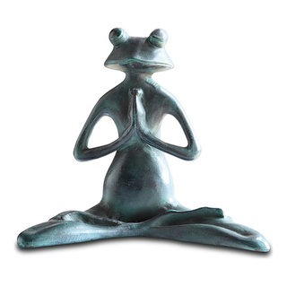Suave Shopper Frog Garden Statue