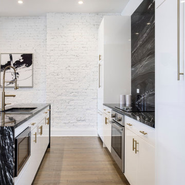 Commercial Space Remodel: Luxe Noir & Marble