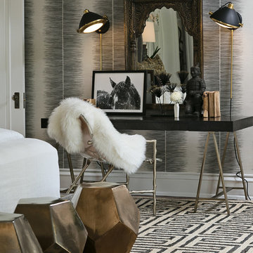East Side Master Suite, Black, White, and Gold