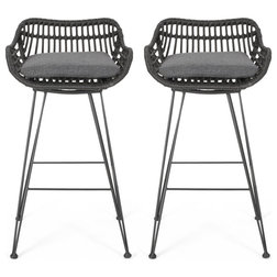 Tropical Outdoor Bar Stools And Counter Stools by GDFStudio