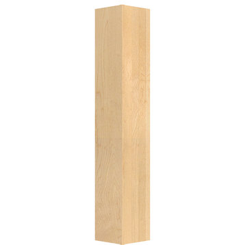 35-1/4" x 6" Square Wood Post Leg, Red Oak