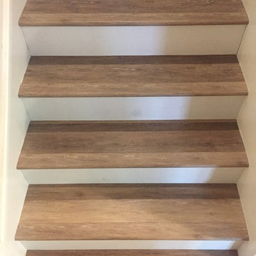 Luxury Vinyl Plank Flooring + Backsplash