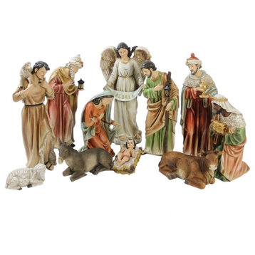 11-Piece Religious Christmas Nativity Set With Removable Baby Jesus