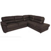 Baltica Natural Leather Sectional Sleeper Sofa, Right Corner