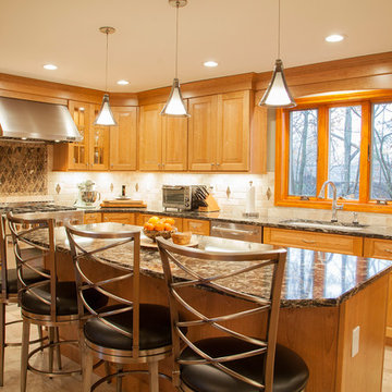 Traditional/Transitional Natural Cherry Kitchen Remodel w/HollinsbrookCountertop