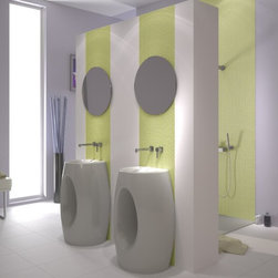 Vidrepur Mosaic 1/2'' x 1/2'' Pearl Pickle - Pearl Pistachio 097454M - Tile