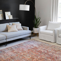 Spice, Marine Printed Polyester Layla Area Rug by Loloi II, 5'x7'6"
