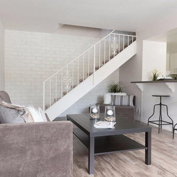 LIVING ROOM & KITCHEN STAGING - VIEW 2