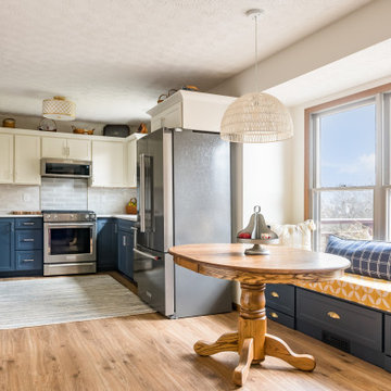 Transitional Kitchen Remodel With a New Bench Seating Area