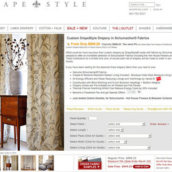 Custom Couture Drapery in Schumacher by DrapeStyle - Curtains