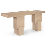 Meridian Furniture - Anzio Solid Wood Console Table, Natural - Indulge in the allure of the Natural Anzio Console Table by Meridian Furniture. Its captivating design and luxurious Natural elevate any space with effortless elegance. Crafted with precision and durability in mind, this stunning piece becomes the focal point of gatherings, fostering moments of connection and warmth. Embrace sophistication and style with the Anzio Console Table, a testament to exquisite taste and timeless beauty.