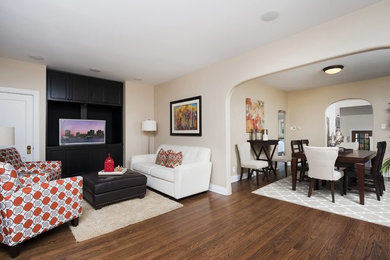 Inspiration for a transitional living room remodel in Denver