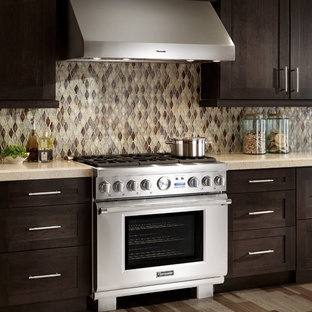 75 Beautiful Kitchen With Dark Wood Cabinets And Laminate