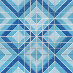Artistic Pool Tile: Santorini Square TR-SA-SQ - Mosaic Tile