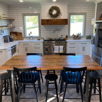 Reclaimed Wood kitchen Table & Island