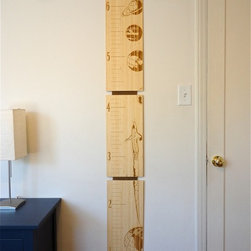 Children's Bamboo Growth Chart - Rocket with Custom Engraved Name - Growth Charts