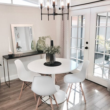 compact dining room to connect outdoor indoor space.