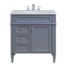 50 Most Por 3 Drawer Bathroom Vanities For 2018 Houzz 1st Avenue Eugene Bathroom Vanity Set Gray 32 Vanities And