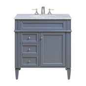 Park Avenue 32" Single Bathroom Vanity Set, Gray