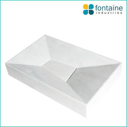 Piazza White Marble Basin - Bathroom Basins