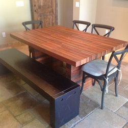 Reclaimed rough sawn exotic wood table - Furniture