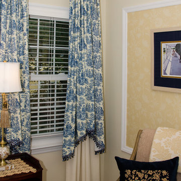 Master Bedroom - Family Heirlooms & Custom Window Treatments