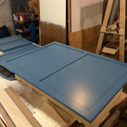Blue and White Kitchen Island - Kitchen Islands And Kitchen Carts