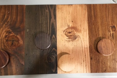 Created cover plates to match four different types of wood