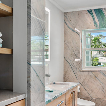 Bathroom Remodel- Teal Veins