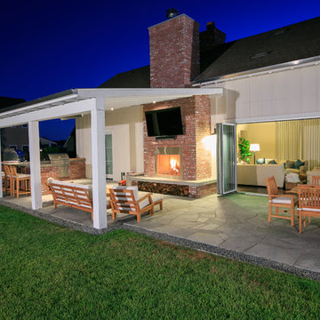 Modern Farmhouse With Traditional Accents - Entertain Under The Stars
