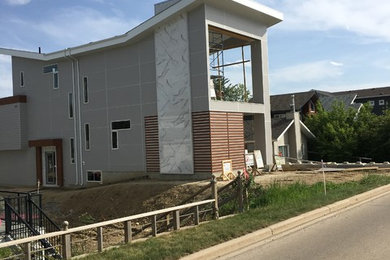 Minimalist exterior home photo in Calgary