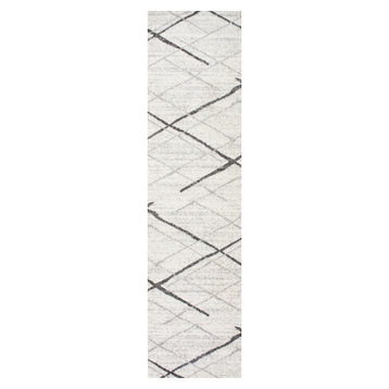 nuLOOM Thigpen Striped Contemporary Area Rug, Gray, 2'x6'