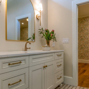 Bathroom designed for a child. Not decorated for one.