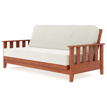 Canby All Wood Futon Frame, Warm Cherry, Full