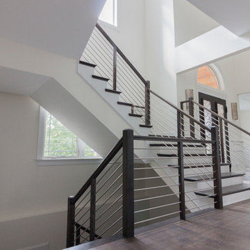 Project #50 | Geometric Staircase with Contrasting Tones