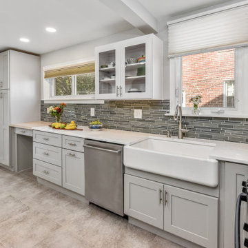 White and Gray Kitchen Design Havertown, PA