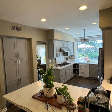 Full Kitchen Wide Angle View with Pantry