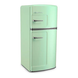 Studio Size Retro Refrigerator, Green - Refrigerators