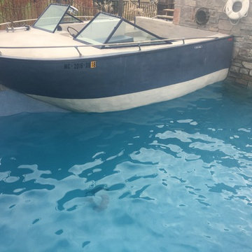 Backyard Boating Gunite Pool with ecoFinish KON