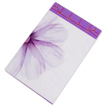 Novica Handmade Lavender Paper Journal, 8.5"