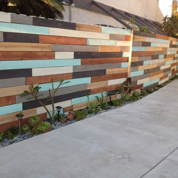 Reclaimed wood fence