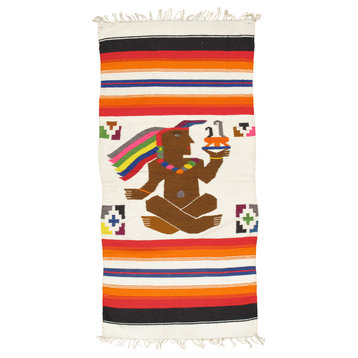 Vintage Aztec Rug, 2'4"x4'9"
