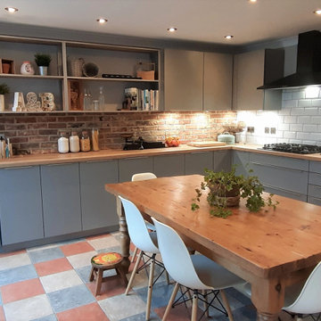 An industrial look kitchen with loads of character
