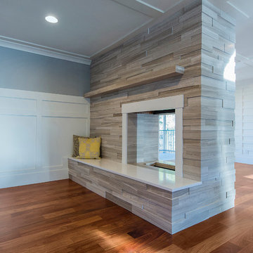 3D Limestone Fireplace
