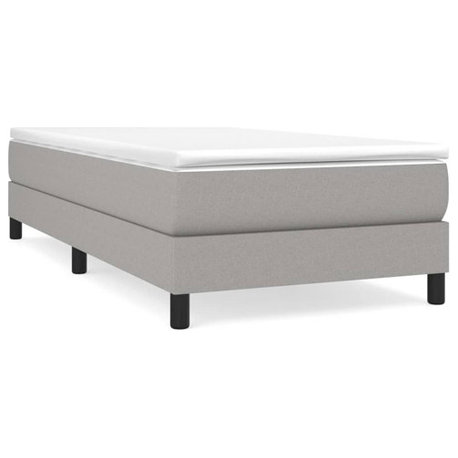 vidaXL Bed Frame Platform Bed for Bedroom , Light Gray, Twin/ 9.8"